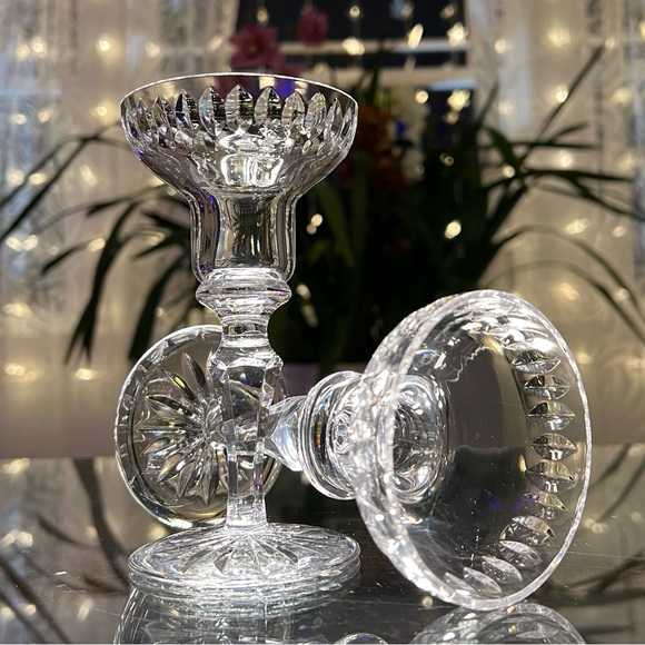 Gorgeous Atlantis Crystal Candlestick Holders - Picture 1 of 2